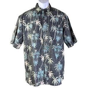 COOKE STREET Men's Short Sleeve Button Down Inside Out Floral Shirt Large